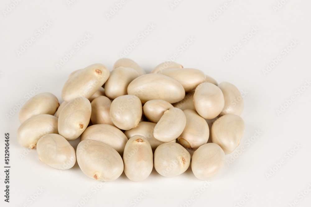 Pile of Jackfruit seeds on a white background Pile of Jackfruit seeds on a white background