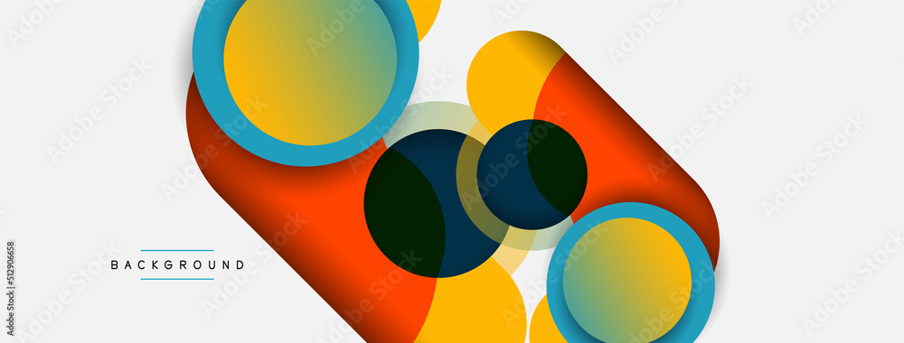 Circle and round shapes abstract background. Vector illustration for wallpaper banner background or landing page Circle and round shapes abstract background. Vector illustration for wallpaper banner background or landing page