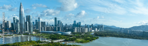Aerial view of landscape in Shenzhen city China