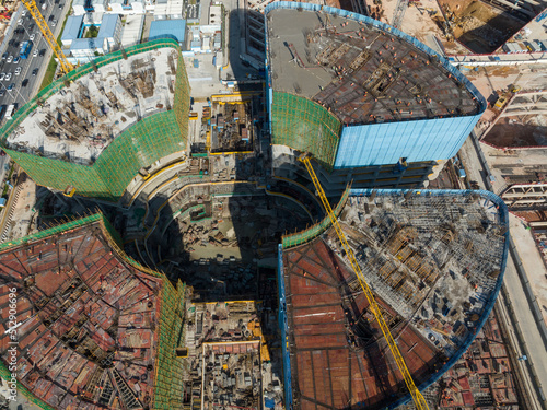 Wallpaper Mural Aerial view of construction site in Shenzhen city, China Torontodigital.ca