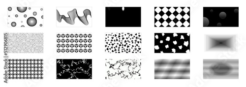 set of monochrome designs