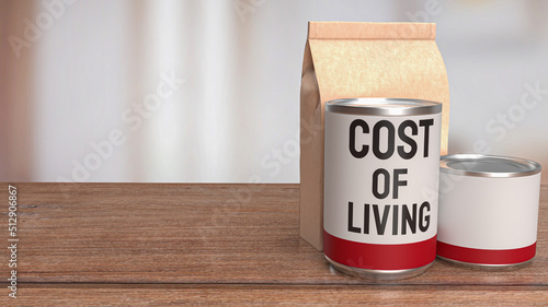 food product for cost of living concept 3d rendering photo