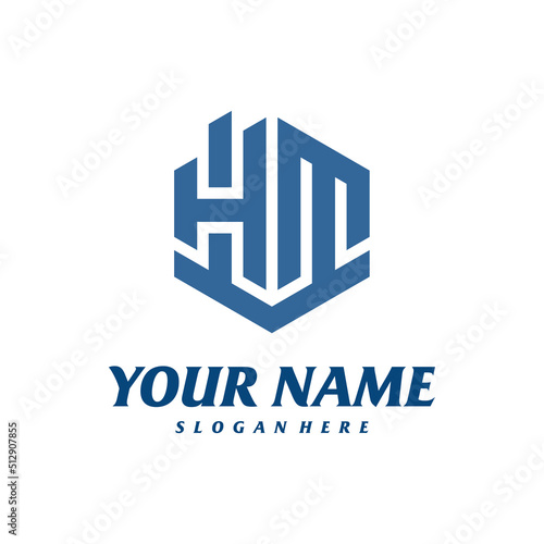 Letter HMV Logo Design Template. Initial HMV logo concept vector. Emblem, Creative Symbol, Icon