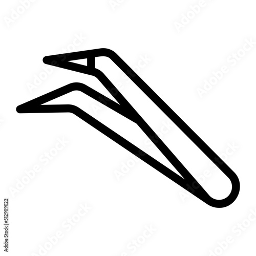 tweezers line icon