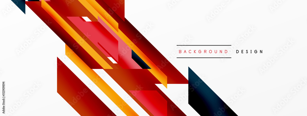 Minimal geometric abstract background. Dynamic 3d lines composition. Trendy techno business template for wallpaper, banner, background or landing Minimal geometric abstract background. Dynamic 3d lines composition. Trendy techno business template for wallpaper, banner, background or landing
