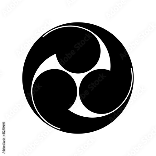 巴紋・左三つ巴（ひだりみつともえ）