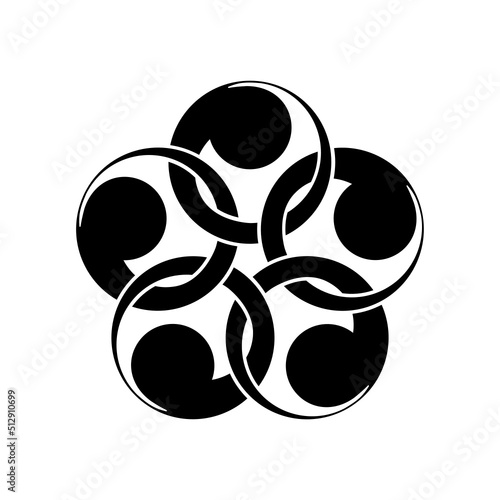 巴紋・五つ金輪巴（いつつかなわともえ）