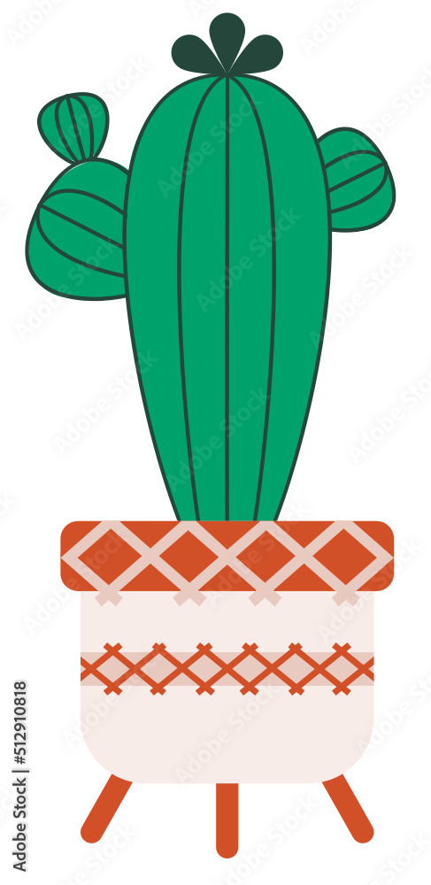 Cactus Pot Cartoon Cactus Pot Cartoon