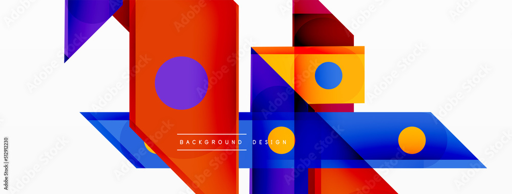 Fototapeta premium Color overlapping stripes background. Colorful lines composition for wallpaper, banner, background or landing