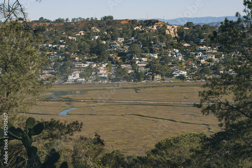 view of the village by the beach