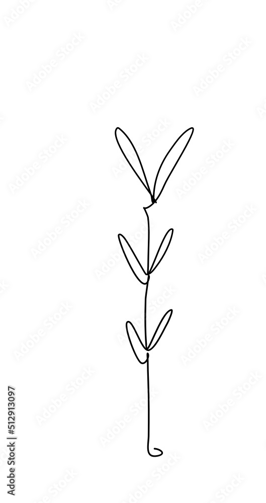 Leaves One Continuous Line Leaves One Continuous Line