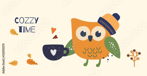 Cute owl painting