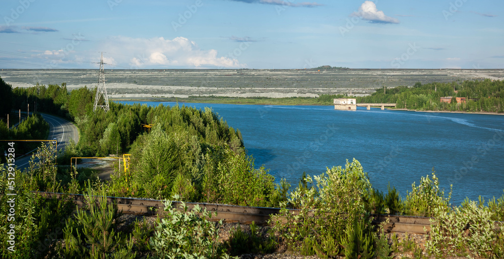 Fototapeta premium Outskirts of the city of Kachkanar, June 2022. Окрестности города Качканар, июнь 2022 год. 