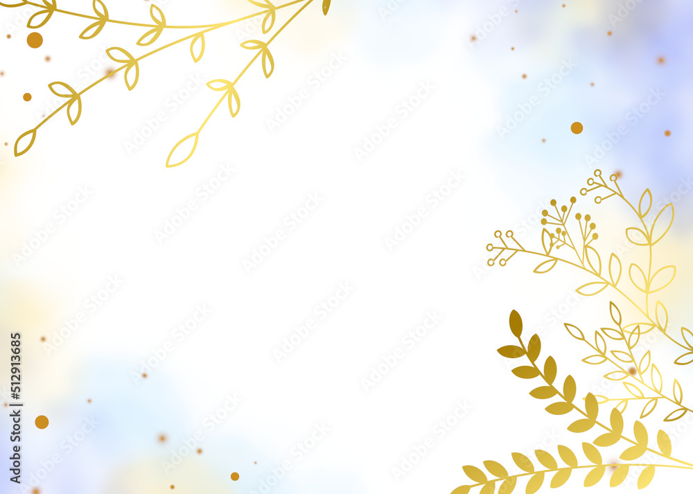 Creamy pastel background with leaves ornament. Floral background. Abstract leaf background for invitation, greeting card, poster, brochure, banner. Creamy pastel background with leaves ornament. Floral background. Abstract leaf background for invitation, greeting card, poster, brochure, banner.