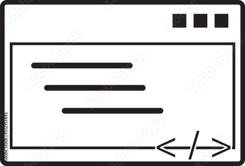 front end icon on white background. front end sign. flat style.