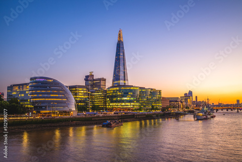 night view of london by the thames river
