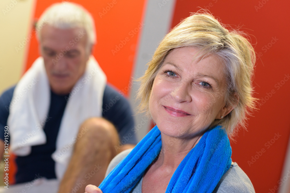 portrait of a very optimistic elderly woman at the gym portrait of a very optimistic elderly woman at the gym