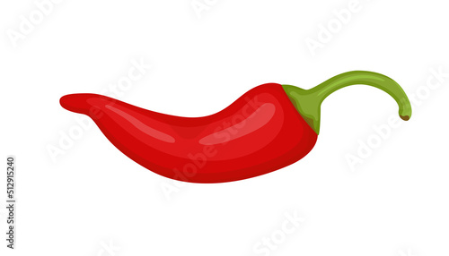 hot chili pepper. cartoon style vector