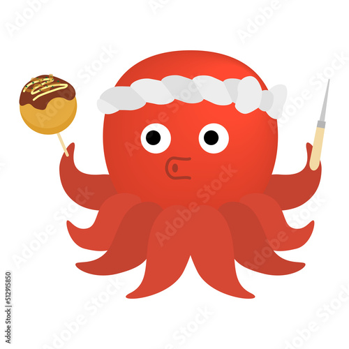 たことたこ焼きのイラスト