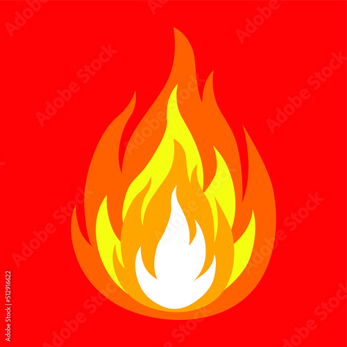 fire icon flames vector sign illustration isolated