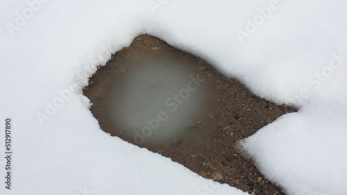 hole in the snow