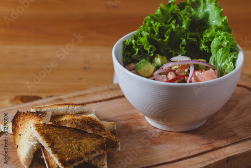 Fresh bowl of ceviche