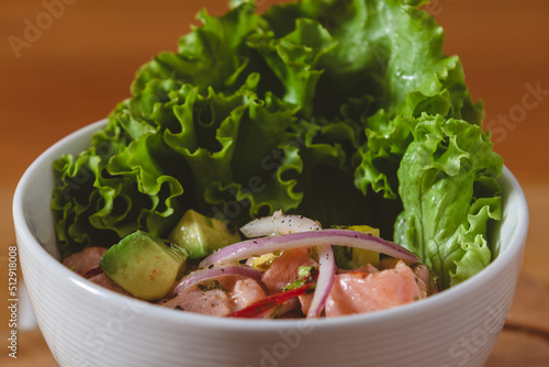 Fresh bowl of ceviche