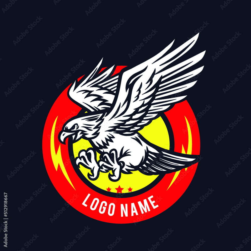 Obraz premium Flying Eagle Mascot Illustration