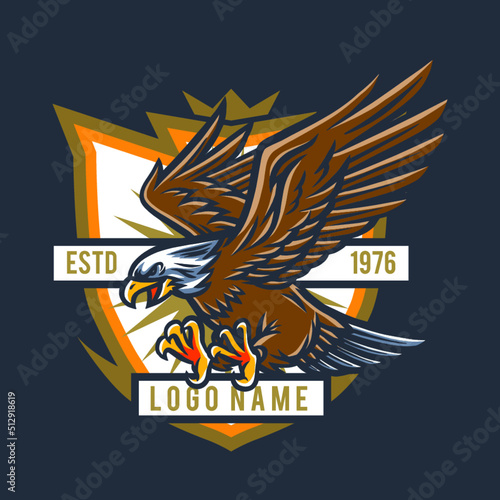 Flying Eagle Mascot Illustration