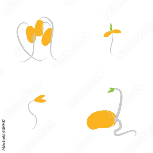 bean sprouts icon illustration design