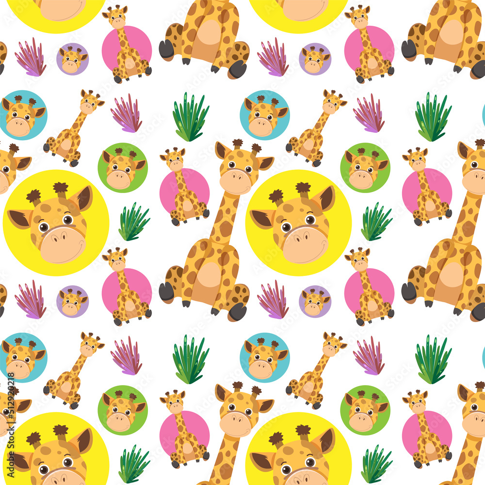Cute giraffe seamless pattern Cute giraffe seamless pattern