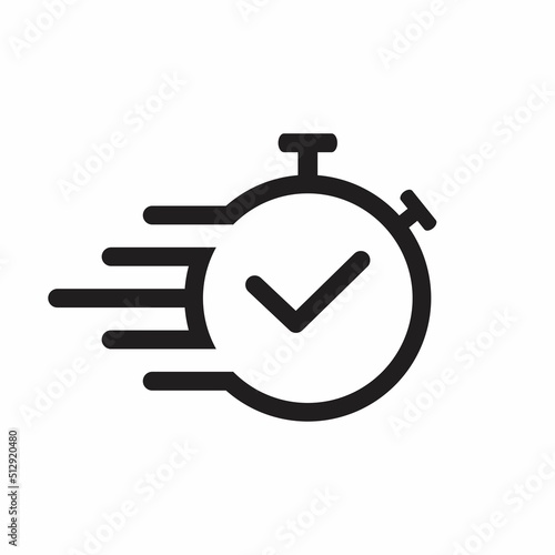 Speed Fast Time Icon Logo Design Element Stock Vector