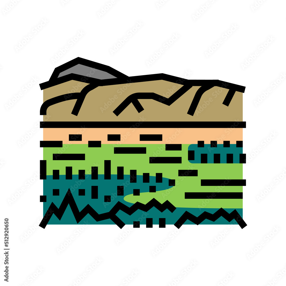 ngorongoro reserve color icon vector. ngorongoro reserve sign. isolated symbol illustration