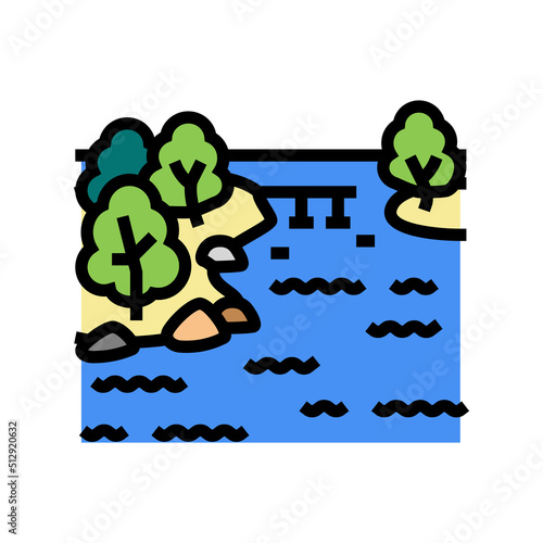 malawi lake color icon vector. malawi lake sign. isolated symbol illustration
