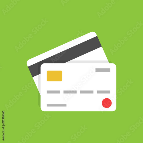 Credit card icon in flat style. Online payment vector illustration on isolated background. Banking sign business concept.