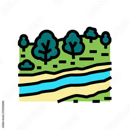 serengeti national park color icon vector. serengeti national park sign. isolated symbol illustration