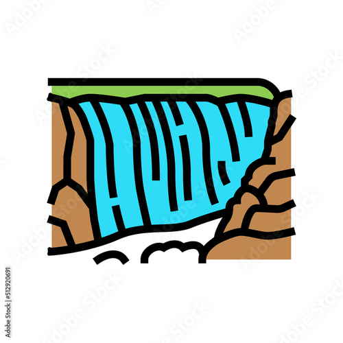 victoria falls color icon vector. victoria falls sign. isolated symbol illustration