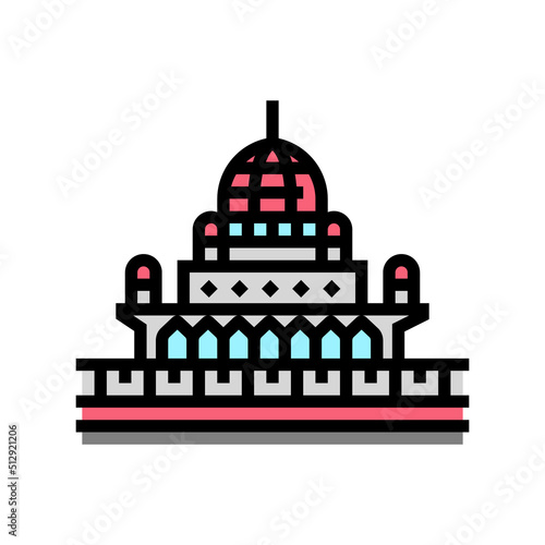 putrajaya building color icon vector. putrajaya building sign. isolated symbol illustration