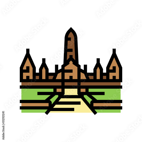 ayutthaya historical building color icon vector. ayutthaya historical building sign. isolated symbol illustration
