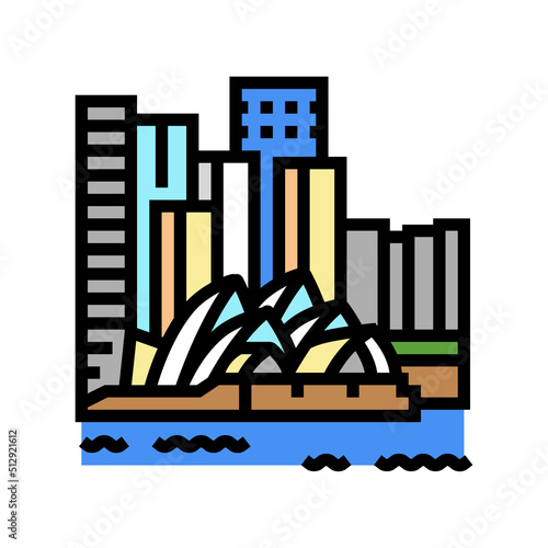 port jackson color icon vector. port jackson sign. isolated symbol illustration