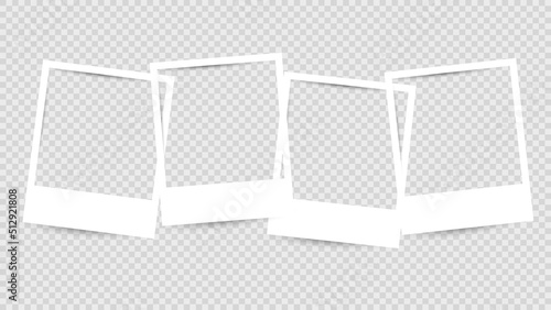 White Photo layout frame vector .isolated on transparent background   ,Vector illustration EPS 10