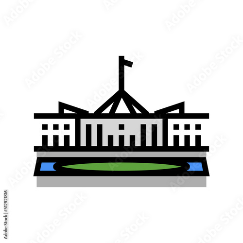 canberra city color icon vector. canberra city sign. isolated symbol illustration