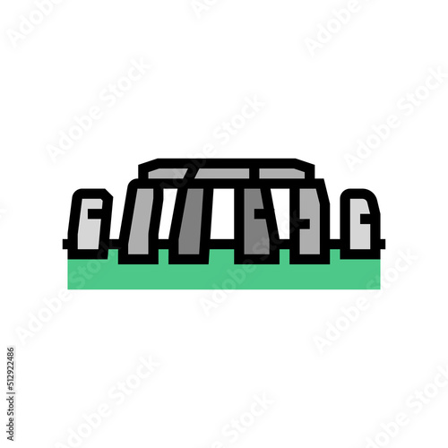 stonehenge monument color icon vector. stonehenge monument sign. isolated symbol illustration