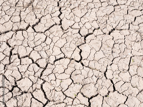 Cracked earth, soil during drought caused by climate change 