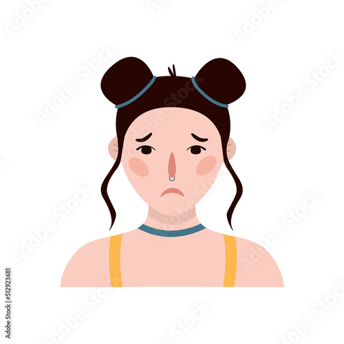 Vector hand drawn flat colourful
