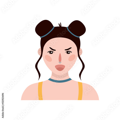 Vector hand drawn flat colourful