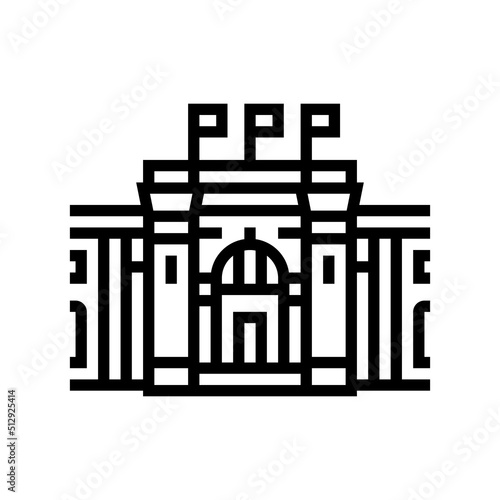 cairo museum line icon vector. cairo museum sign. isolated contour symbol black illustration