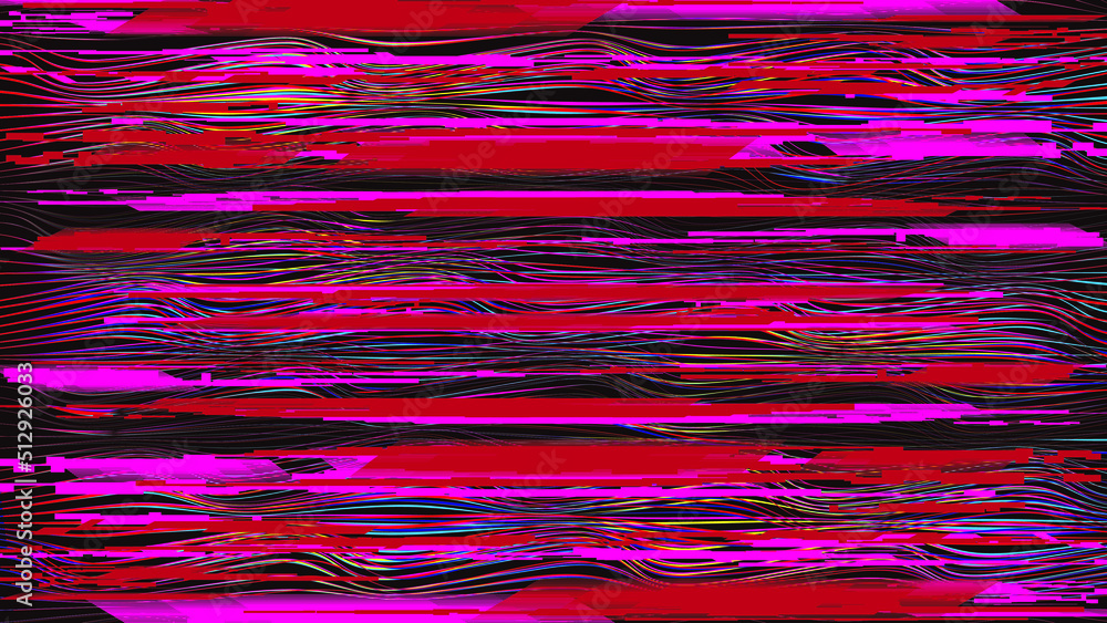 Glitch distorted geometric background . Modern art design . Noise destroyed glitched poster . Trendy defect error background with speed arrows . Glitched artwork  .Broken effect .vector 