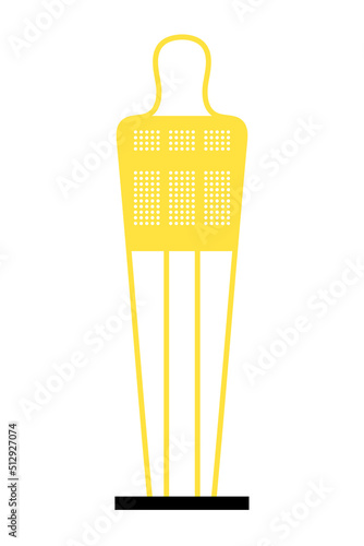 Soccer training mannequin vector illustration.