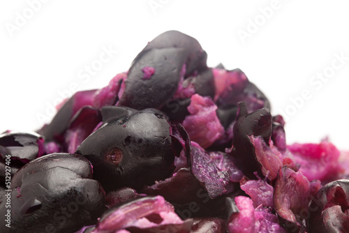 Close-Up of collection of Indian Ayurvedic medicinal fresh organic fruit jamun (Syzygium Cumini)  photo